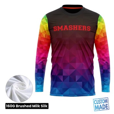 Unisex & Kids' Sublimation 160G Brushed Milk Silk Long Sleeve T-Shirt