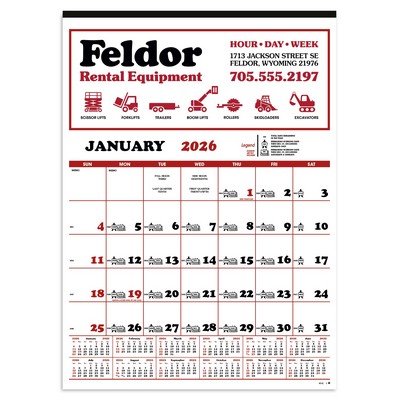 Contractor's 12-Sheet Calendar
