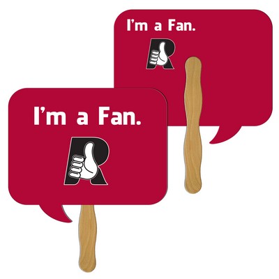 Square Thought Bubble Fast Hand Fan (2 Sides) 1 Day