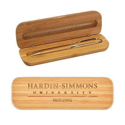 Bamboo Case w/Pen Gift Set