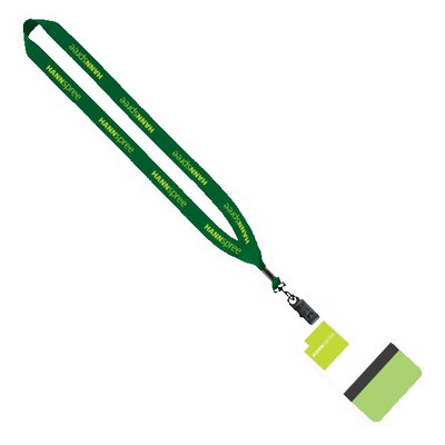 3/4" Polyester Lanyard with 3" 5/8" x 5" 1/2" ID Badge