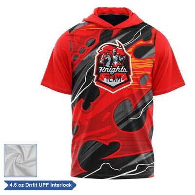 Sublimation UPF DriFit Short Sleeve Hooded T-Shirt - Men, Women, Kids
