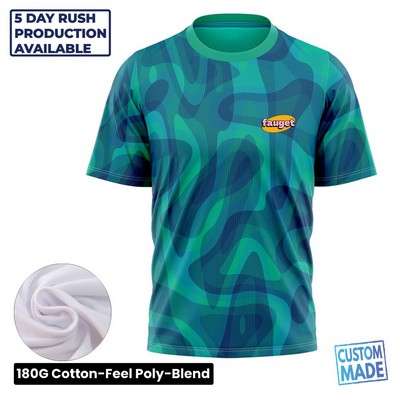 Unisex & Kids' Sublimation Cotton-Feel Short Sleeve T-Shirt - Economy