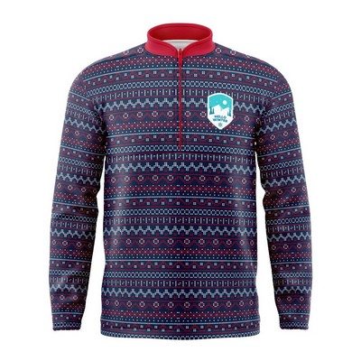 Unisex & Kids' Sublimation 220G Ultra Light Quarter Zip Sweatshirt