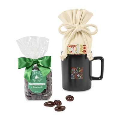 Harbor Sweets Chocolate Covered Almonds Mug Stuffer - Matte Black