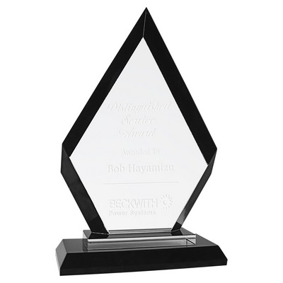 7 1/2" Diamond Black Regal Glass