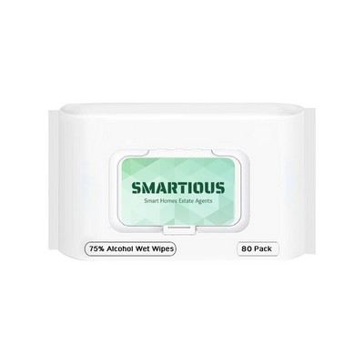 80 Ct. Alcohol Antibacterial Wet Wipe Packet