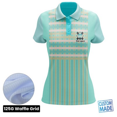 Sublimation Performance Short Sleeve Polo - 125G Waffle Grid - Men, Women,