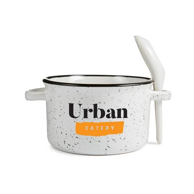 Campfire 20oz Ceramic Soup Bowl With Spoon