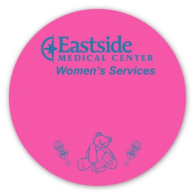 Laminated Name Badge (3.5"x3.5") Circle - No Personalization