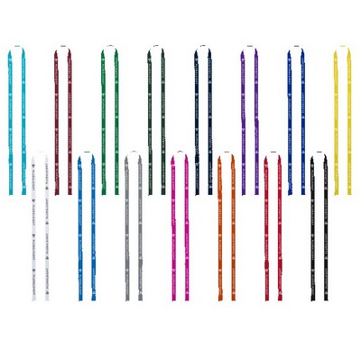 IMPORT Rush 1/2" Polyester 2-Ended Lanyard with Dual Sewn Silver Metal Split-Ring