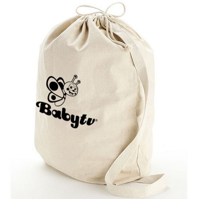 12 oz. Medium Cotton Canvas Drawstring Gym & Sports Travel Backpack