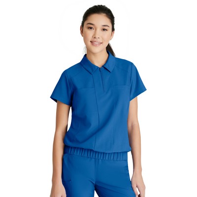 Barco - Grey's Anatomy Evolve - Women's Two Pocket Zip-Neck Preserverance Top