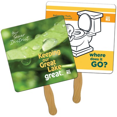 Square Sandwiched Hand Fan