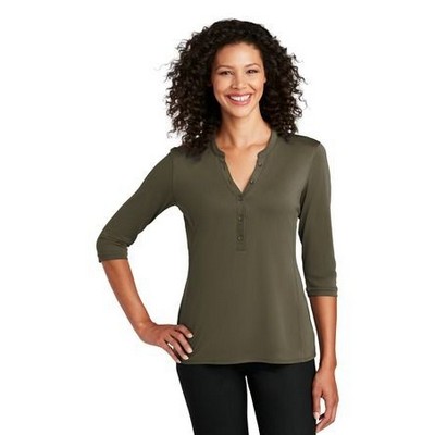 Port Authority® Ladies UV Choice Pique Henley Shirt