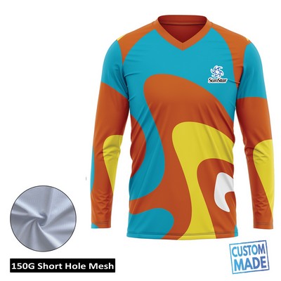 Unisex & Kids' Sublimation Long Sleeve T-Shirt - 150G Short Hole Mesh