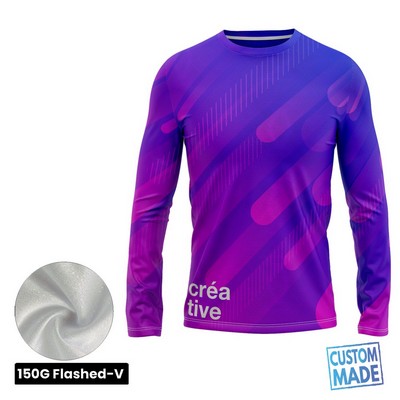 Unisex & Kids' Sublimation Long Sleeve T-Shirt - 150G Flashed V