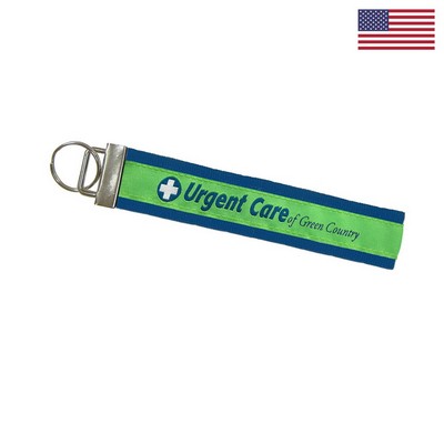 6" Woven Key Strap w/ Nickel-Plated Hardware - "Elite" Weave