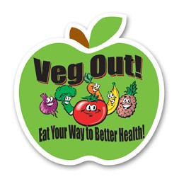 USA Made Premium UV Window Micro-Suction Cling Decal (3"x3") Apple Shape