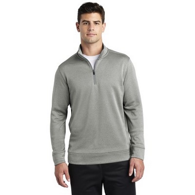 Sport-Tek® Men's PosiCharge® Sport-Wick® Heather Fleece 1/4-Zip Pullover