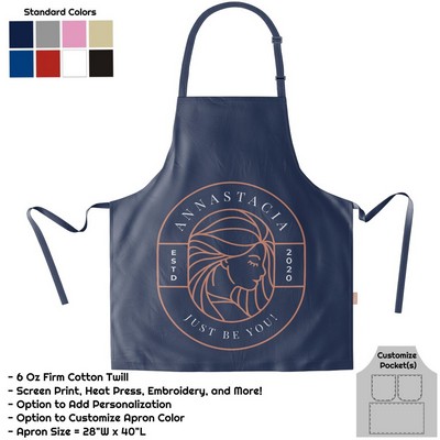 Cotton Twill Bib Apron - 28"W X 40"L