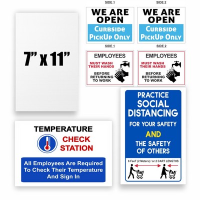 7" x 11" Full Color Corrugated Plastic Signs