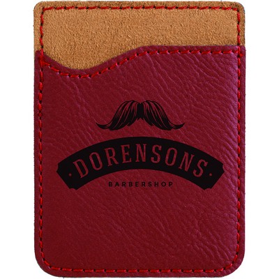 Rose Leatherette Phone Wallet (2 3/8" x 3 1/8")