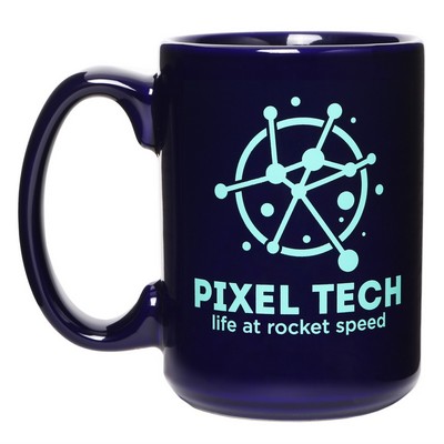 15oz Ceramic Mug: Cobalt: Cobalt