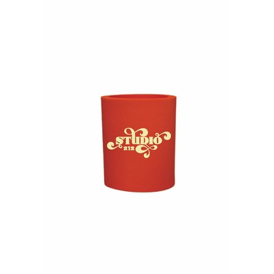 Orange Foam Round Can Cooler