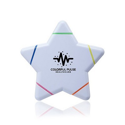 Star Shaped 5 Color Highlighters