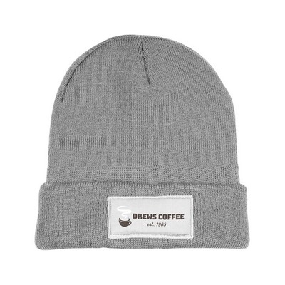 Knit Beanie With Patch