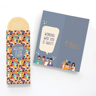 One Color Foil-Stamped Stock Welcome Sweeter Cards with Sugar Cookies