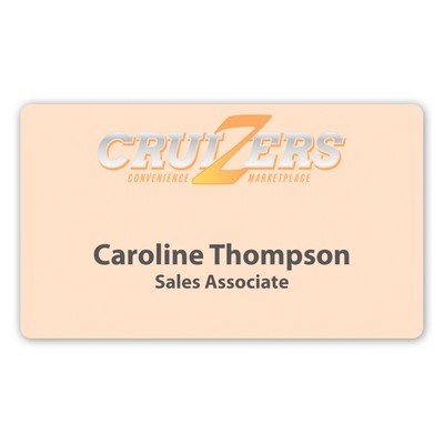 Full Color Name Badge w/Personalization (2.675"x4.5") Rectangle