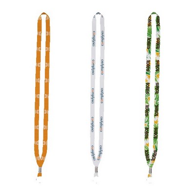 IMPORT Rush 1/2" Dye-Sublimated Lanyard with Silver Crimp & Split-Ring