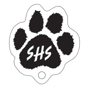 Key Tag Paw Print (1 7/8"x 2 1/8")