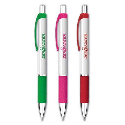 Diamond Grip Pen w/White Barrel