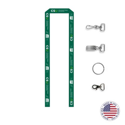 USA Made Full Color Digitally Sublimated Lanyard - 5/8" w/ Clip Choice