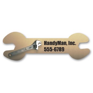 USA Made Premium UV Window Micro-Suction Cling Decal (1.375"x4.125") Wrench Shape