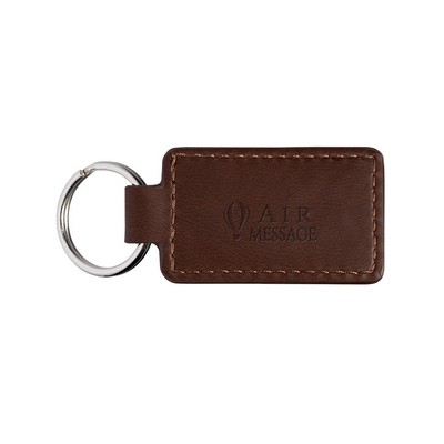 Tuscany™ PU Leather Rectangle Keychain