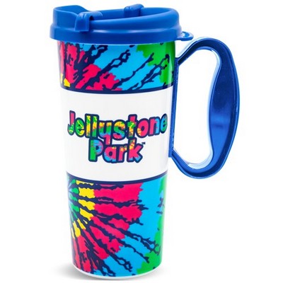 16 oz Double Wall Beverage Mug with Comfortable Handle