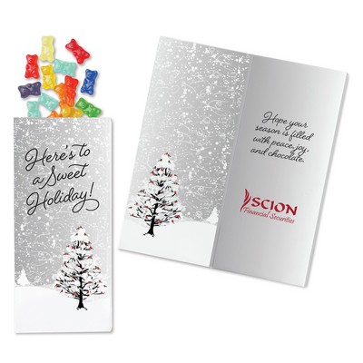 One Color Foil-Stamped Stock Cardinals Sweeter Cards with Albanese® Gummi Bears