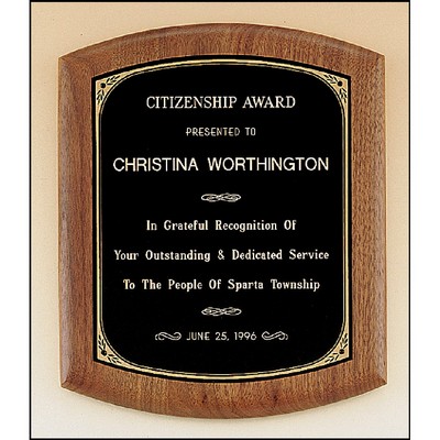 Walnut Elliptical Edge Plaque (7.5" x 8.5")