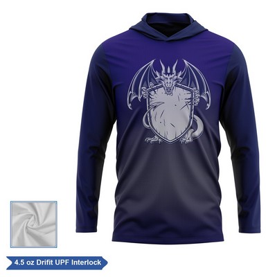 Sublimation UPF DriFit Long Sleeve Hooded T-Shirt - Men, Women, Kids