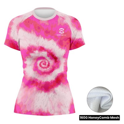 Women's Sublimation Short Sleeve T-Shirt - 160G Honeycomb Mesh