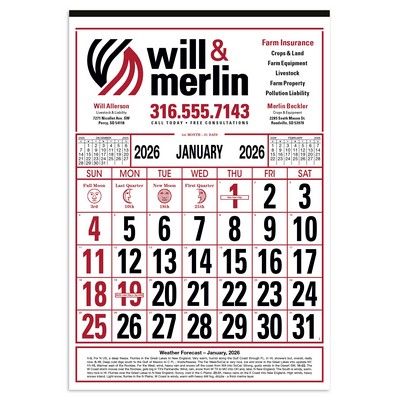 Commercial 12-Sheet Calendar