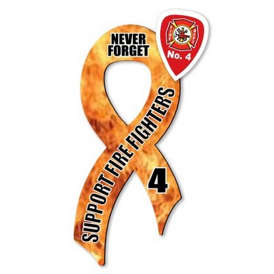 Awareness Ribbon 4 Color Process Outdoor Magnet (3 3/8"x 7 1/2")