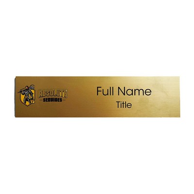 USA Made Name Plate w/UV Inkjet Logo & Engraved (15-19 Sq. Inches)