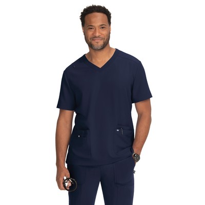 koi - Next Gen - Men's Four-Pocket V-Neck Free To Be Top