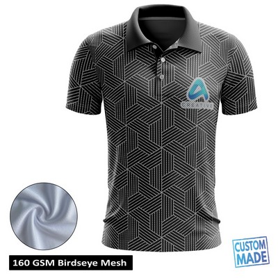 Sublimation Performance Short Sleeve Polo - Birdseye Mesh - Men, Women, Kid