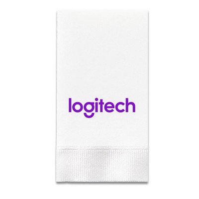 3-Ply White Dinner Napkin - 1/8 Fold, FSC Certified